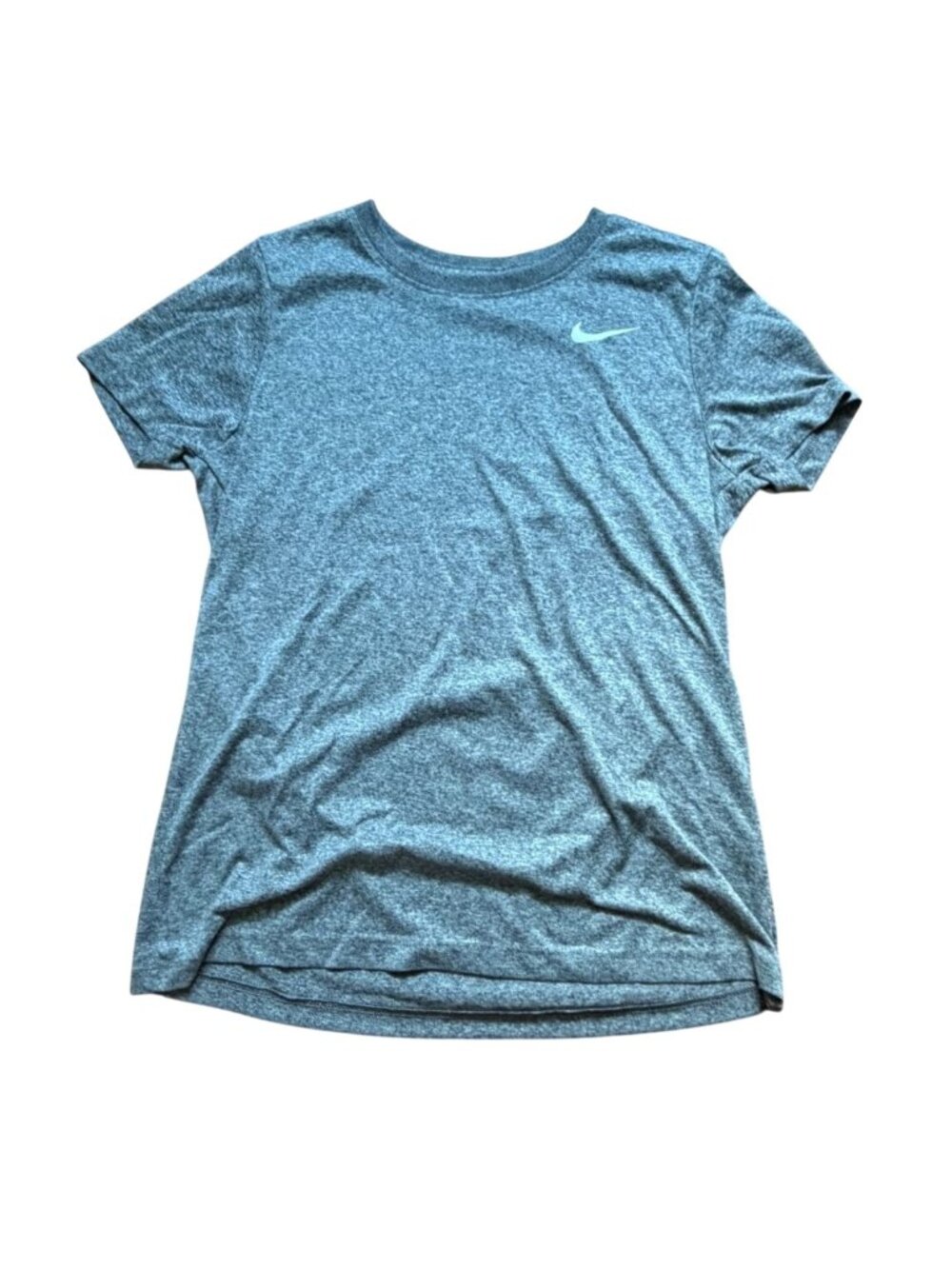 Nike Dri-Fit Womens 'The Nike Tee' Short Sleeve T-Shrit-Heathered Gray-Small-GUC